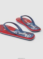 șlapi de plajă cu steag balenă bărbați Pepe Jeans marina 6Z0R461256 - imagine 4