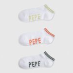 șosete sandi pachet de 3 femei Pepe Jeans alb 6Z0R46561