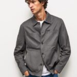 supracămașă din twill cu potrivire relaxată bărbați Pepe Jeans negru spalat 6Z0R461047