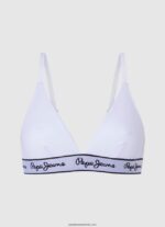 tanga clasica cu logo imprimat femei Pepe Jeans alb 6Z0R46541 - imagine 3
