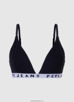 tanga clasica cu logo imprimat femei Pepe Jeans alb 6Z0R46541 - imagine 5