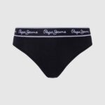 tanga clasica cu logo imprimat femei Pepe Jeans negru 6Z0R46549