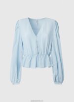 top cropped cu decolteu în V femei Pepe Jeans dafin 6Z0R46326 - imagine 5