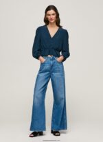top cropped cu decolteu în V femei Pepe Jeans dulwich 6Z0R46325 - imagine 2