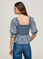 top cropped cu imprimeu în carouri femei Pepe Jeans multi 6Z0R46370 - imagine 4