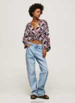 top cropped cu imprimeu paisley femei Pepe Jeans multi 6Z0R46377 - imagine 2