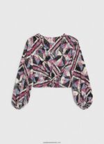 top cropped cu imprimeu paisley femei Pepe Jeans multi 6Z0R46377 - imagine 5