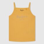 top cu logo imprimat fată Pepe Jeans strălucire 6Z0R461432