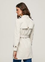 trenci clasic din twill femei Pepe Jeans off dantela 6Z0R46106 - imagine 4