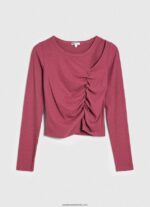 tricou asimetric cu maneca lunga femei Pepe Jeans fard de obraz închis 6Z0R46425 - imagine 5