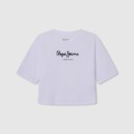 tricou boxy cu imprimeu cu logo fată Pepe Jeans alb 6Z0R461481
