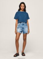 tricou cropped din catifea femei Pepe Jeans jarman 6Z0R46461 - imagine 2