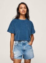 tricou cropped din catifea femei Pepe Jeans jarman 6Z0R46461 - imagine 3