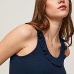 tricou cu decolteu cu volane femei Pepe Jeans dulwich 6Z0R46441