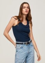 tricou cu decolteu cu volane femei Pepe Jeans dulwich 6Z0R46441 - imagine 3