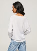 Tricou cu decolteu în V femei Pepe Jeans alb 6Z0R46240 - imagine 4