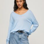 Tricou cu decolteu în V femei Pepe Jeans dafin 6Z0R46249