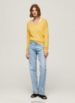 Tricou cu decolteu în V femei Pepe Jeans strălucire 6Z0R46257 - imagine 2