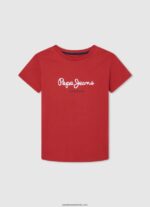 tricou cu imprimeu cu logo băiat Pepe Jeans fildeş 6Z0R461626 - imagine 3