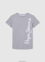 tricou cu imprimeu cu logo băiat Pepe Jeans malţ 6Z0R461652 - imagine 4