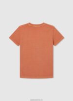 tricou cu imprimeu cu logo băiat Pepe Jeans portocala de dovleac 6Z0R461651 - imagine 2