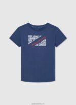 tricou cu imprimeu cu logo băiat Pepe Jeans portocala de dovleac 6Z0R461651 - imagine 5