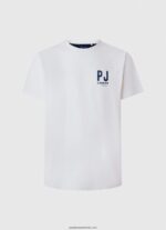 tricou cu imprimeu cu logo bărbați Pepe Jeans alb 6Z0R46953 - imagine 5
