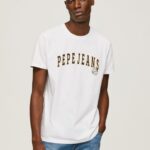 tricou cu imprimeu cu logo bărbați Pepe Jeans alb 6Z0R46970