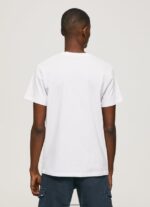 tricou cu imprimeu cu logo bărbați Pepe Jeans alb 6Z0R46974 - imagine 4
