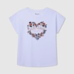 tricou cu imprimeu cu logo fată Pepe Jeans alb 6Z0R461452