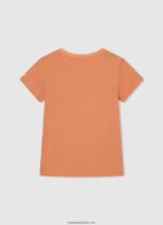 tricou cu imprimeu cu logo fată Pepe Jeans piersică 6Z0R461454 - imagine 2