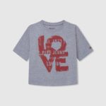 tricou cu imprimeu dragoste fată Pepe Jeans marnă cenușie 6Z0R461445