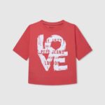 tricou cu imprimeu dragoste fată Pepe Jeans studio roșu 6Z0R461444
