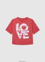 tricou cu imprimeu dragoste fată Pepe Jeans studio roșu 6Z0R461444