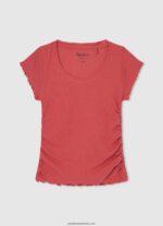 tricou cu imprimeu dragoste fată Pepe Jeans studio roșu 6Z0R461444 - imagine 4