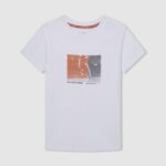 tricou cu imprimeu foto băiat Pepe Jeans aproape alb 6Z0R461655