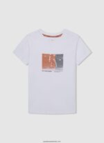 tricou cu imprimeu foto băiat Pepe Jeans aproape alb 6Z0R461655