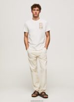 tricou cu imprimeu foto bărbați Pepe Jeans aproape alb 6Z0R46990