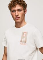 tricou cu imprimeu foto bărbați Pepe Jeans aproape alb 6Z0R46990 - imagine 3