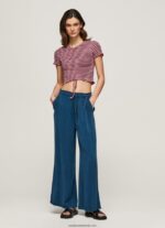 tricou cu imprimeu în dungi femei Pepe Jeans multi 6Z0R46442 - imagine 2