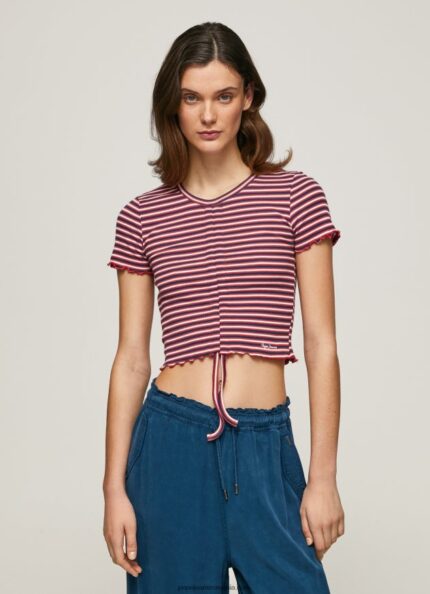 tricou cu imprimeu în dungi femei Pepe Jeans multi 6Z0R46442