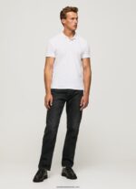 tricou cu logo bărbați Pepe Jeans alb 6Z0R461085 - imagine 2
