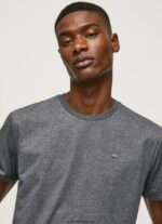 tricou cu logo brodat bărbați Pepe Jeans negru spalat 6Z0R46976