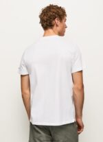 tricou cu logo cu litere bărbați Pepe Jeans alb 6Z0R46977 - imagine 4