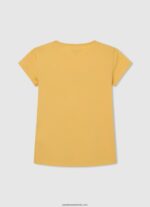 tricou cu logo cu sclipici fată Pepe Jeans strălucire 6Z0R461468 - imagine 2