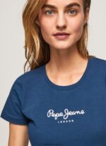 tricou cu logo de bază femei Pepe Jeans marina 6Z0R46470