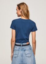 tricou cu logo de bază femei Pepe Jeans marina 6Z0R46470 - imagine 4