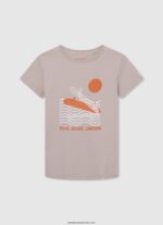 tricou cu logo imprimat băiat Pepe Jeans malţ 6Z0R461616