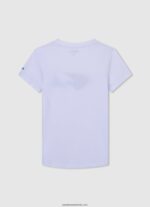 tricou cu logo-ul steagului băiat Pepe Jeans alb 6Z0R461606 - imagine 2