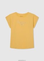 tricou cu mâneci florale fată Pepe Jeans piersică 6Z0R461435 - imagine 4